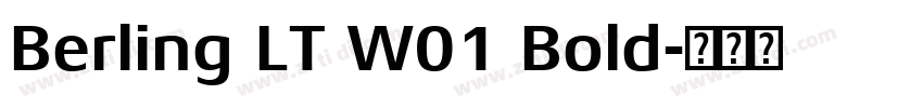 Berling LT W01 Bold字体转换